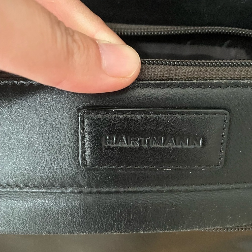 Hartmann Brown Leather Aviator Expandable Briefcase Laptop Bag MSRP $550 - Picture 2 of 7